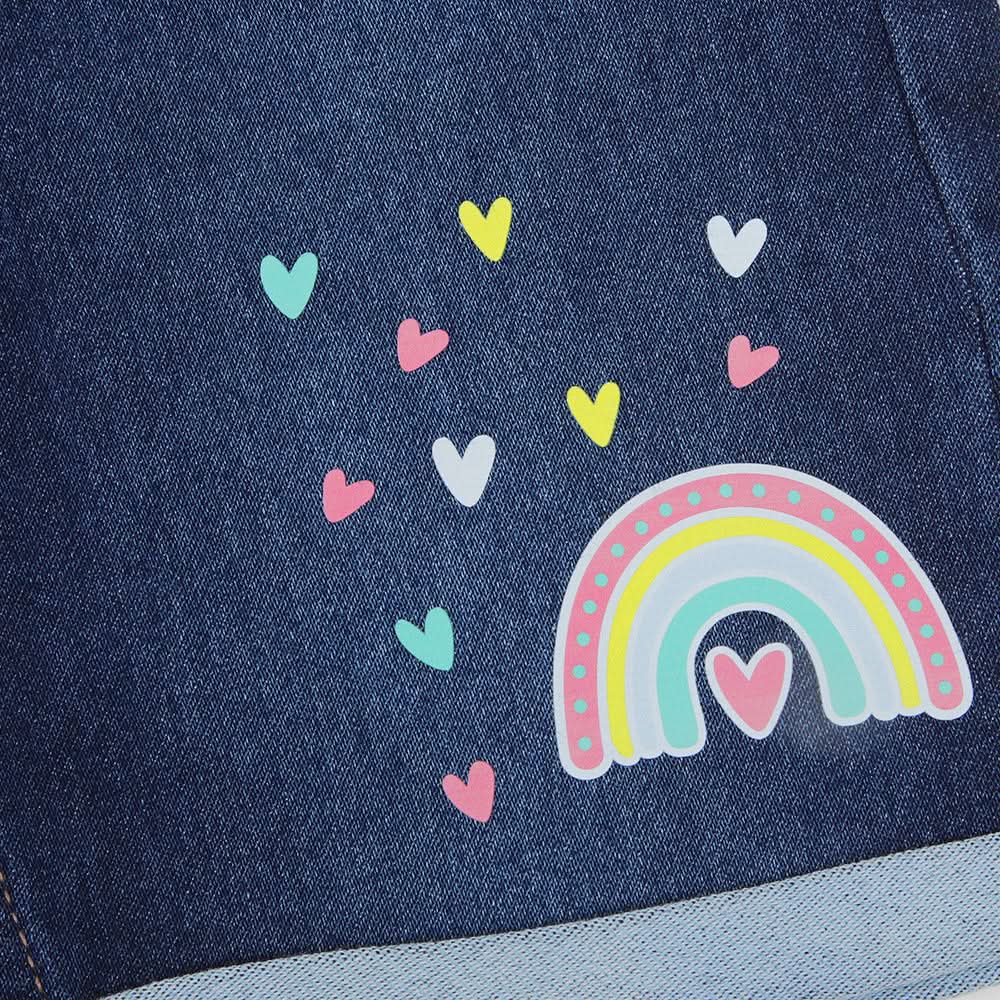Girls Denim Short - Dark Blue, Girls Shorts Skirts, Chase Value, Chase Value