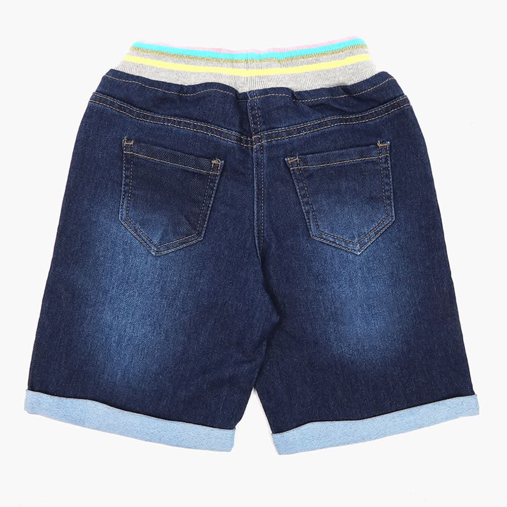 Girls Denim Short - Dark Blue, Girls Shorts Skirts, Chase Value, Chase Value