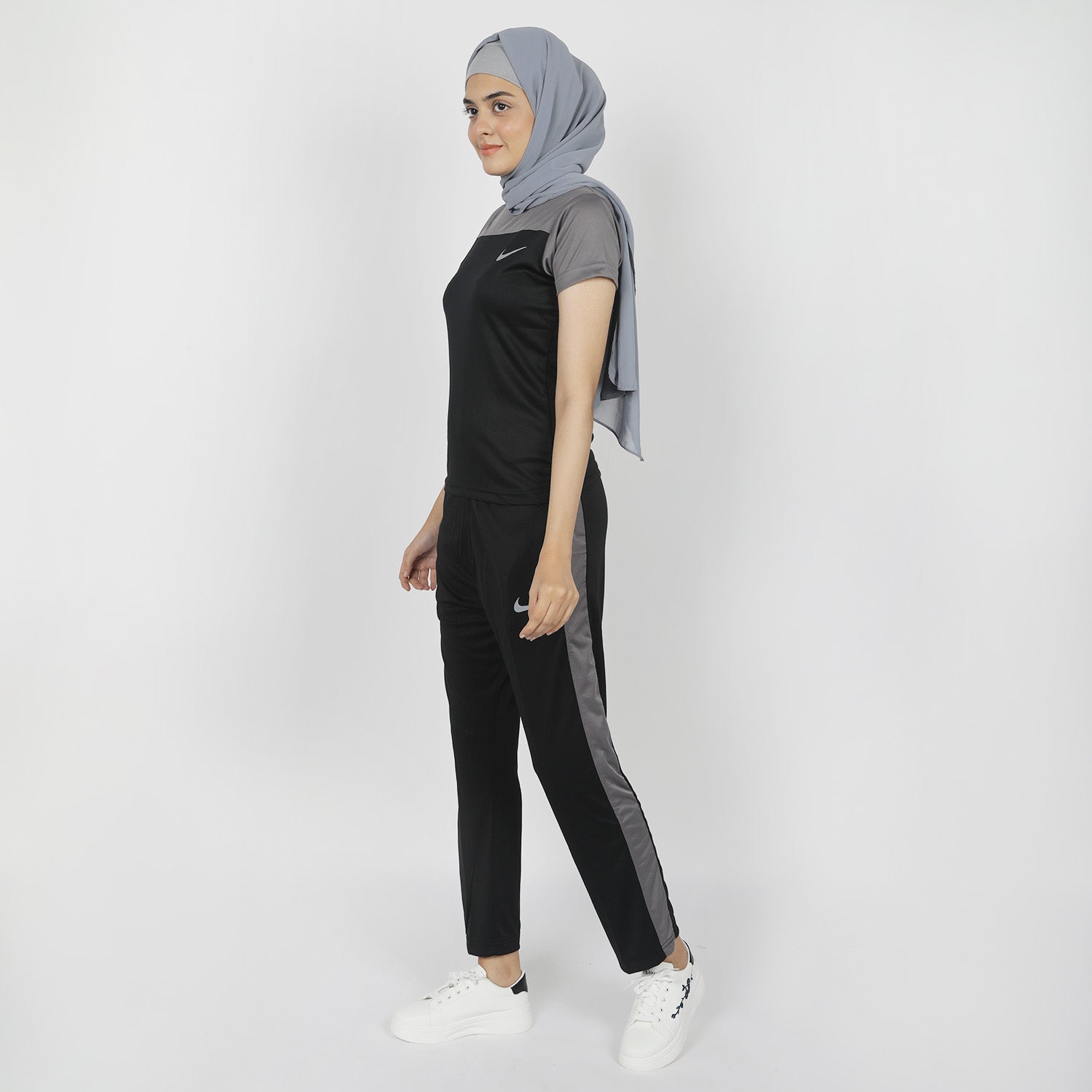 Women's Half Sleeves Track Suit - Grey, Women Two Piece Outfit, Chase Value, Chase Value