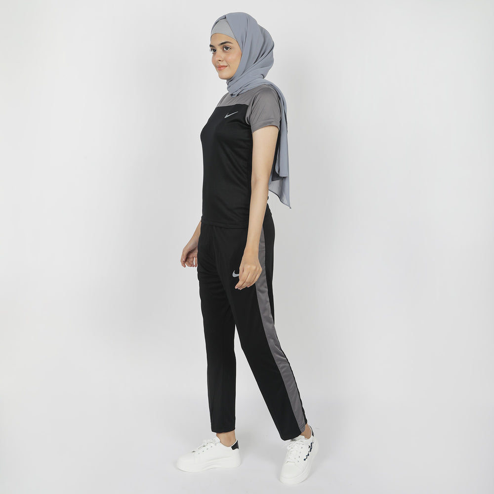 Women's Half Sleeves Track Suit - Grey, Women Two Piece Outfit, Chase Value, Chase Value