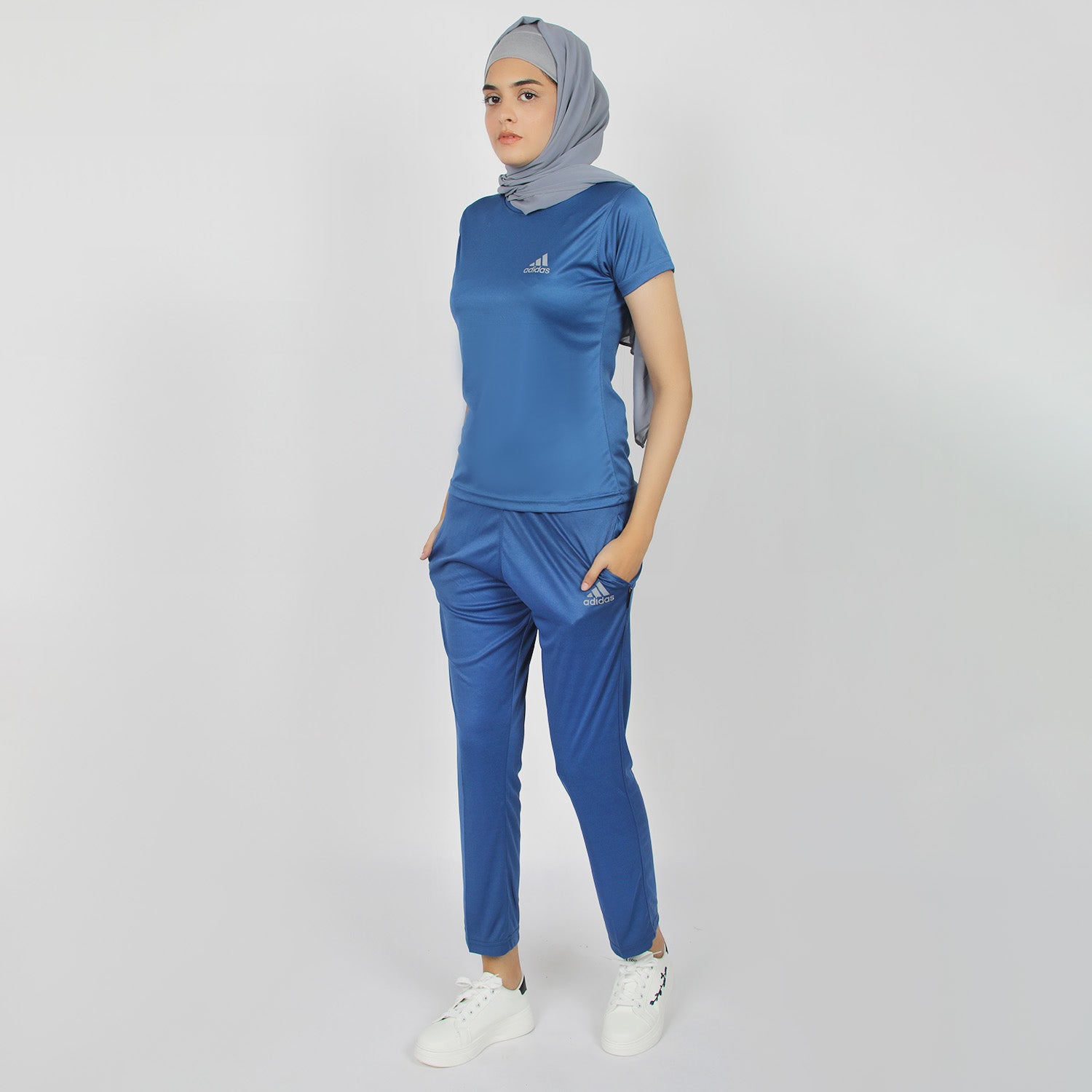 Women's Half Sleeves Track Suit - Blue, Women Two Piece Outfit, Chase Value, Chase Value