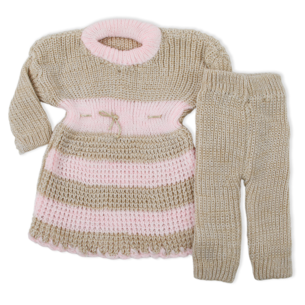 Newborn Girls Woolen Suits - Brown, Newborn Girls Sets & Suits, Chase Value, Chase Value