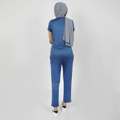 Women's Half Sleeves Track Suit - Blue