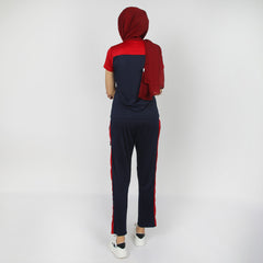 Women's Half Sleeves Track Suit - Red