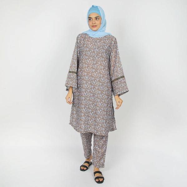 Women's Western Co-Ord Set - Brown