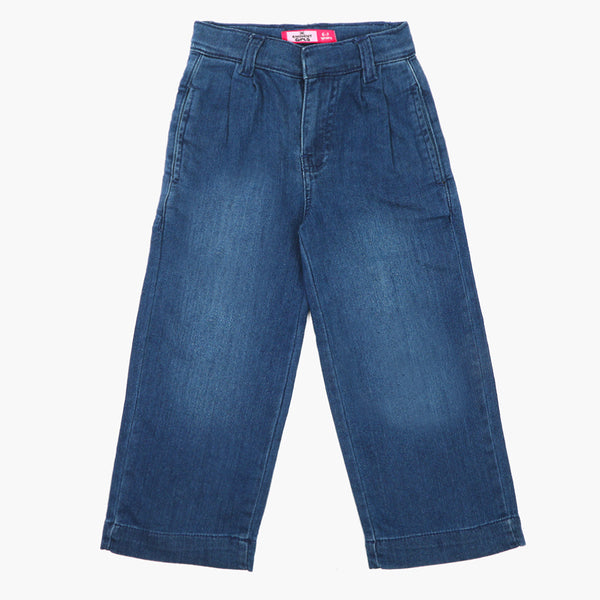 Eminent Girls Denim Pant - Mid Blue