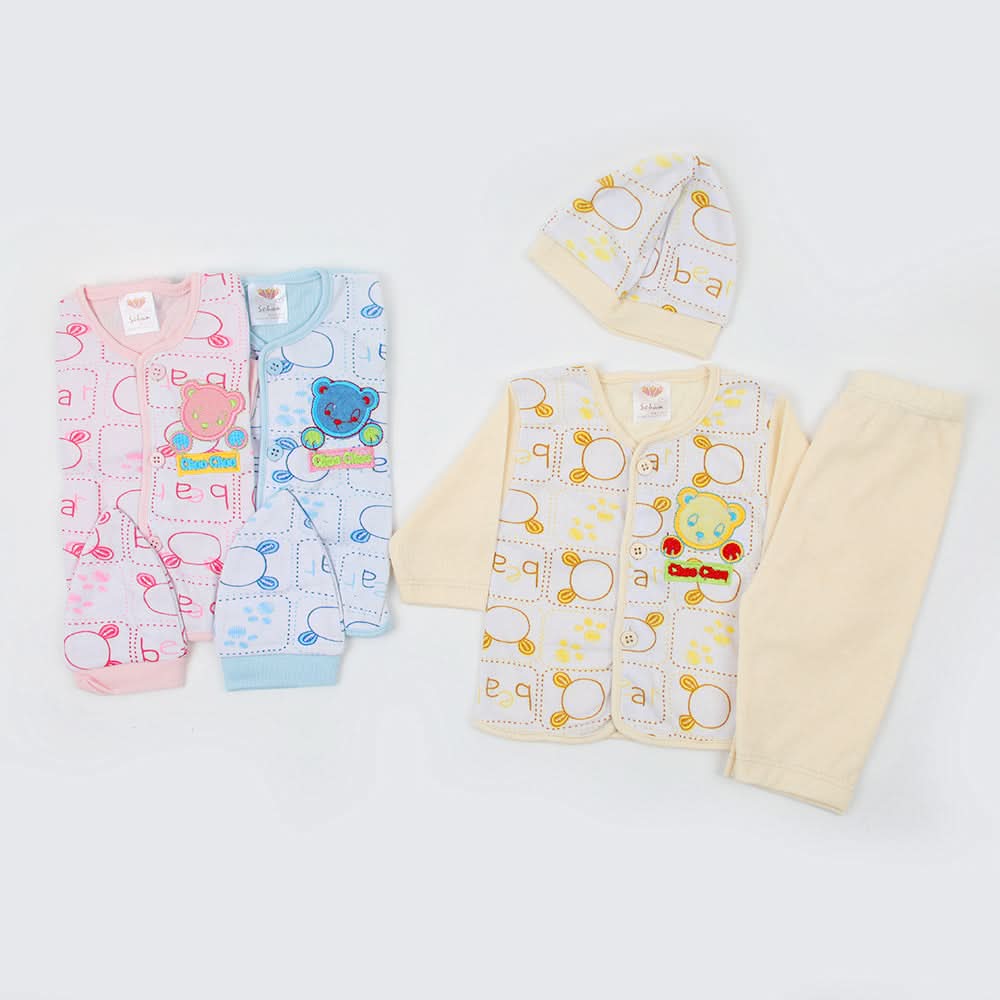 Newborn Boys Jhabla Suit - Pack of 3, Newborn Boys Sets & Suits, Chase Value, Chase Value