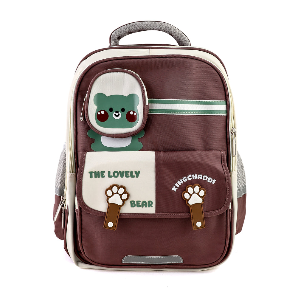 Kids School Backpack 16" - Brown, School Bags, Chase Value, Chase Value
