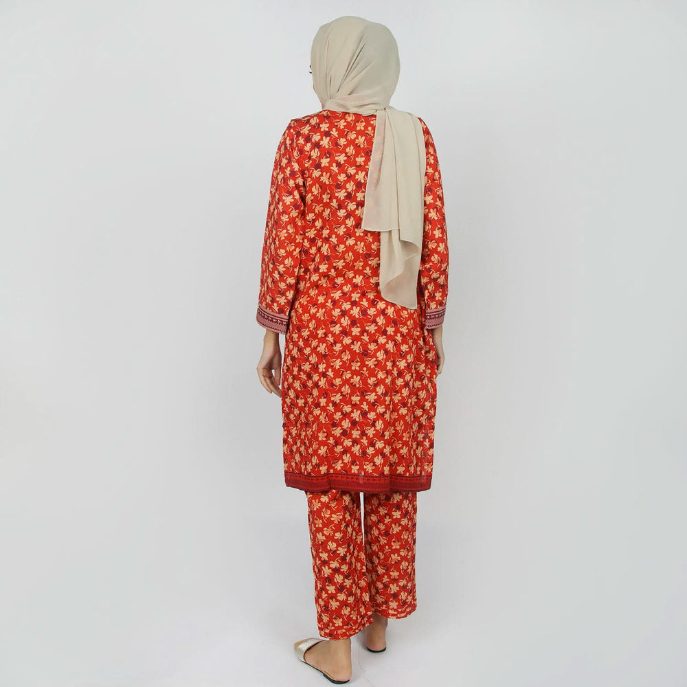 Eminent Women's Printed khaddar 2pcs Suit - Rust, Women Shalwar Suits, Eminent, Chase Value