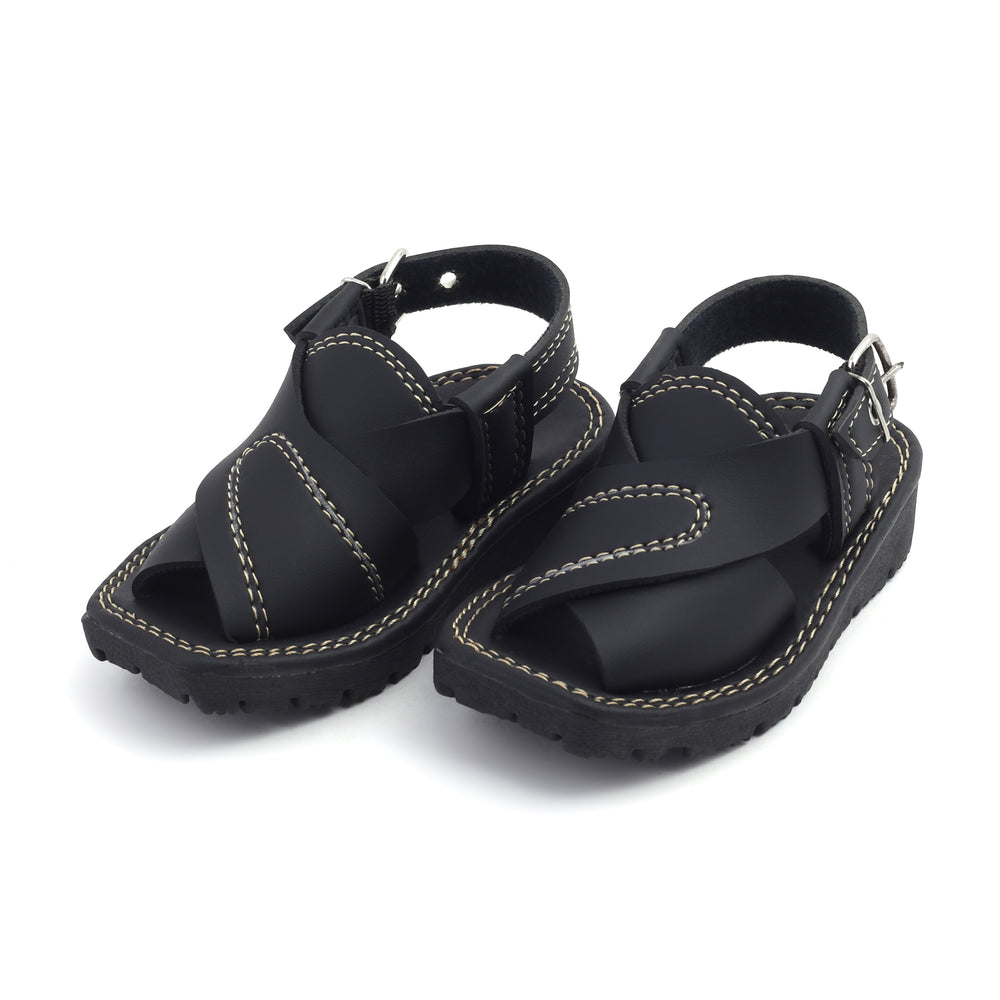 Valuable Boys Peshawari Sandal - Black, Boys Sandals, Chase Value, Chase Value