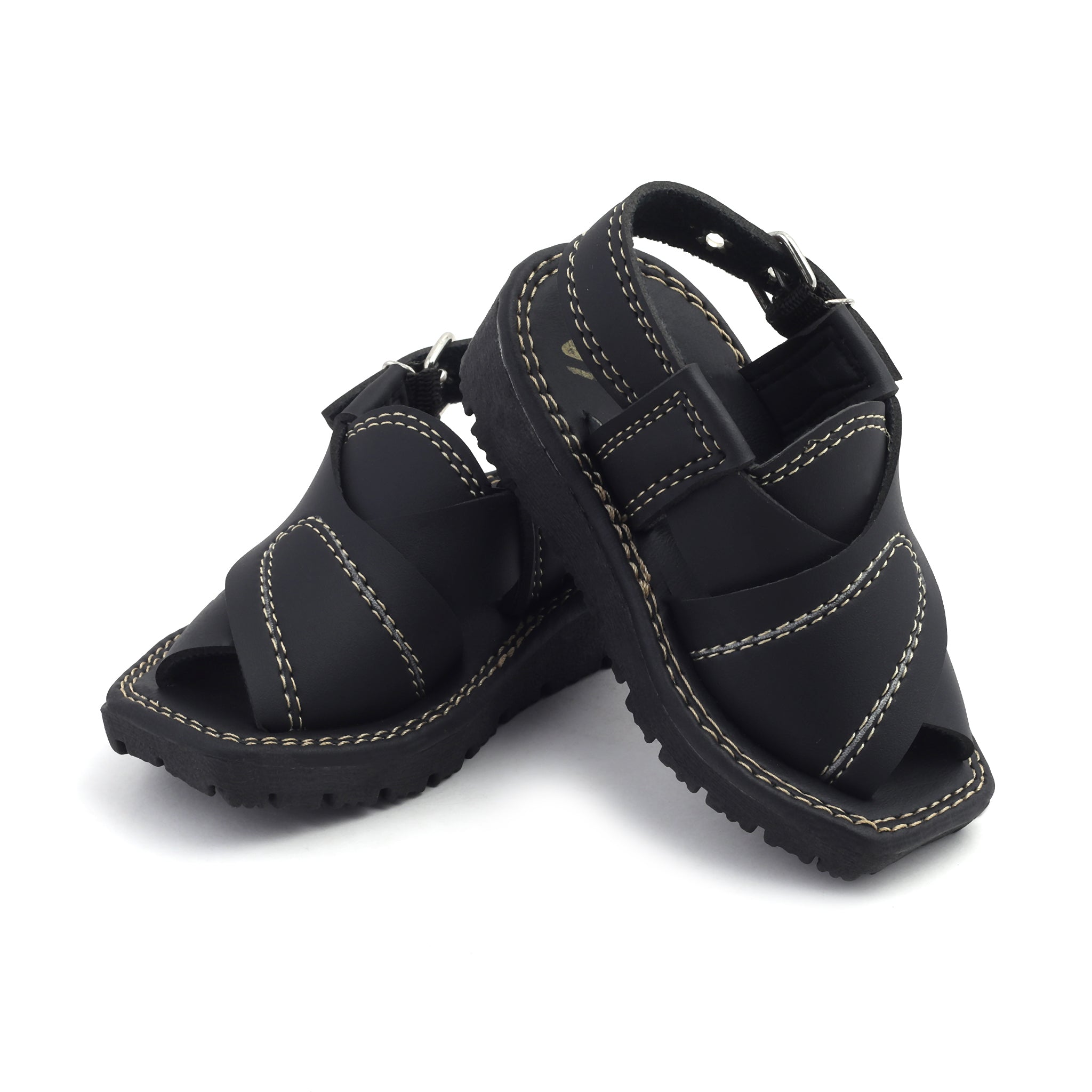 Valuable Boys Peshawari Sandal - Black, Boys Sandals, Chase Value, Chase Value