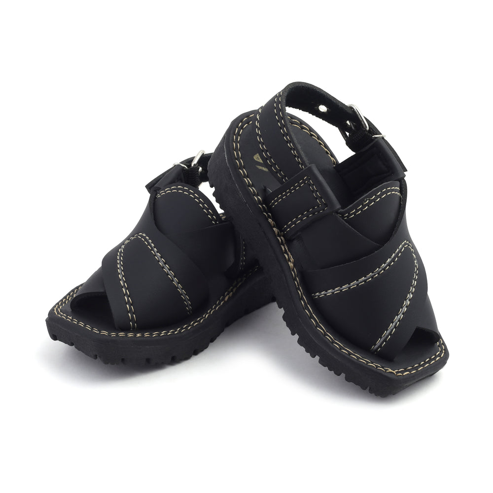 Valuable Boys Peshawari Sandal - Black, Boys Sandals, Chase Value, Chase Value