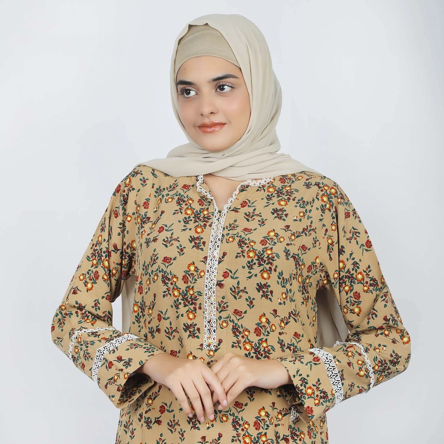 Women's Printed Co-Ord Set - Light Brown, Women Co-Ord Set, Chase Value, Chase Value