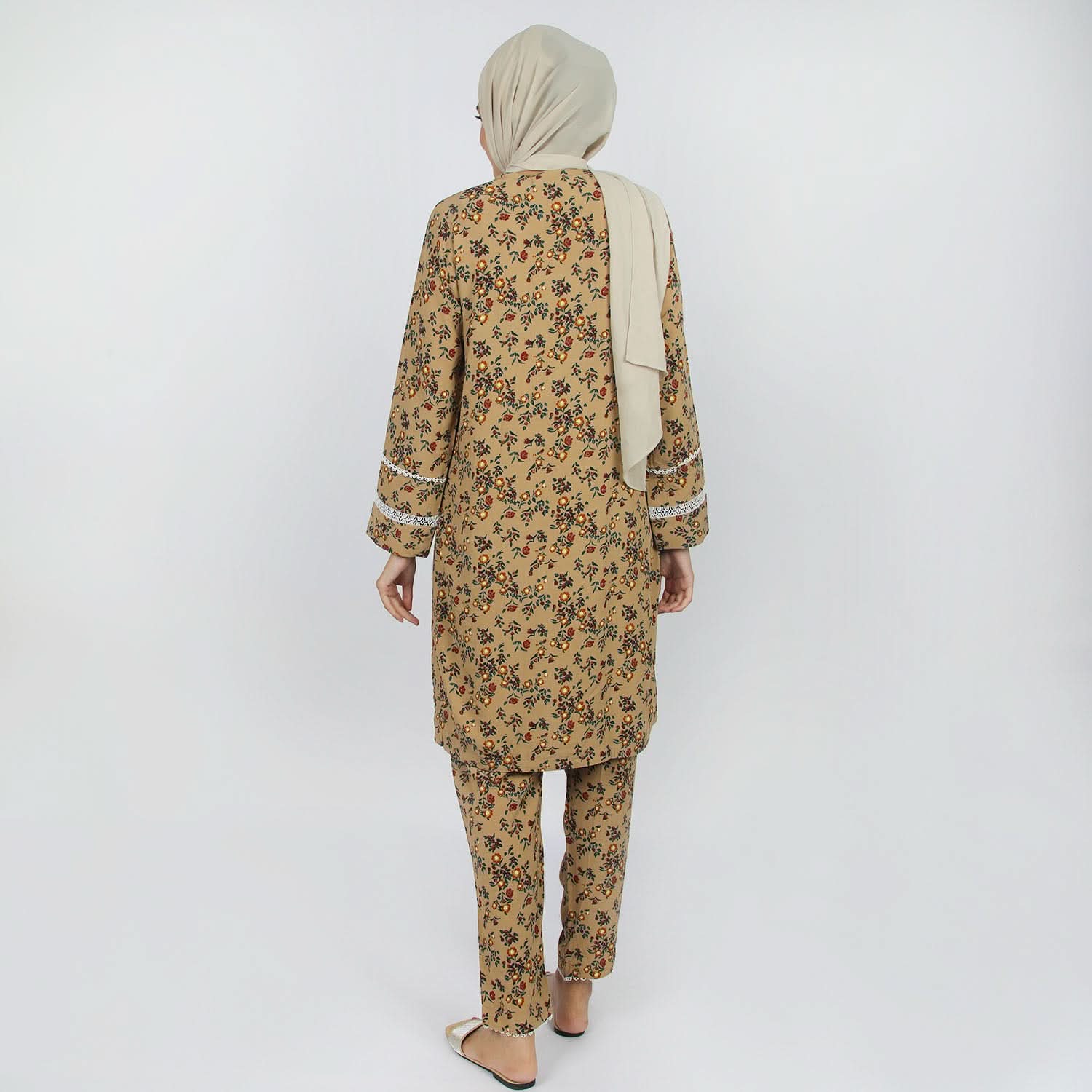 Women's Printed Co-Ord Set - Light Brown, Women Co-Ord Set, Chase Value, Chase Value