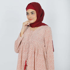 Women's Linen Printed Co-Ord Set - Fawn