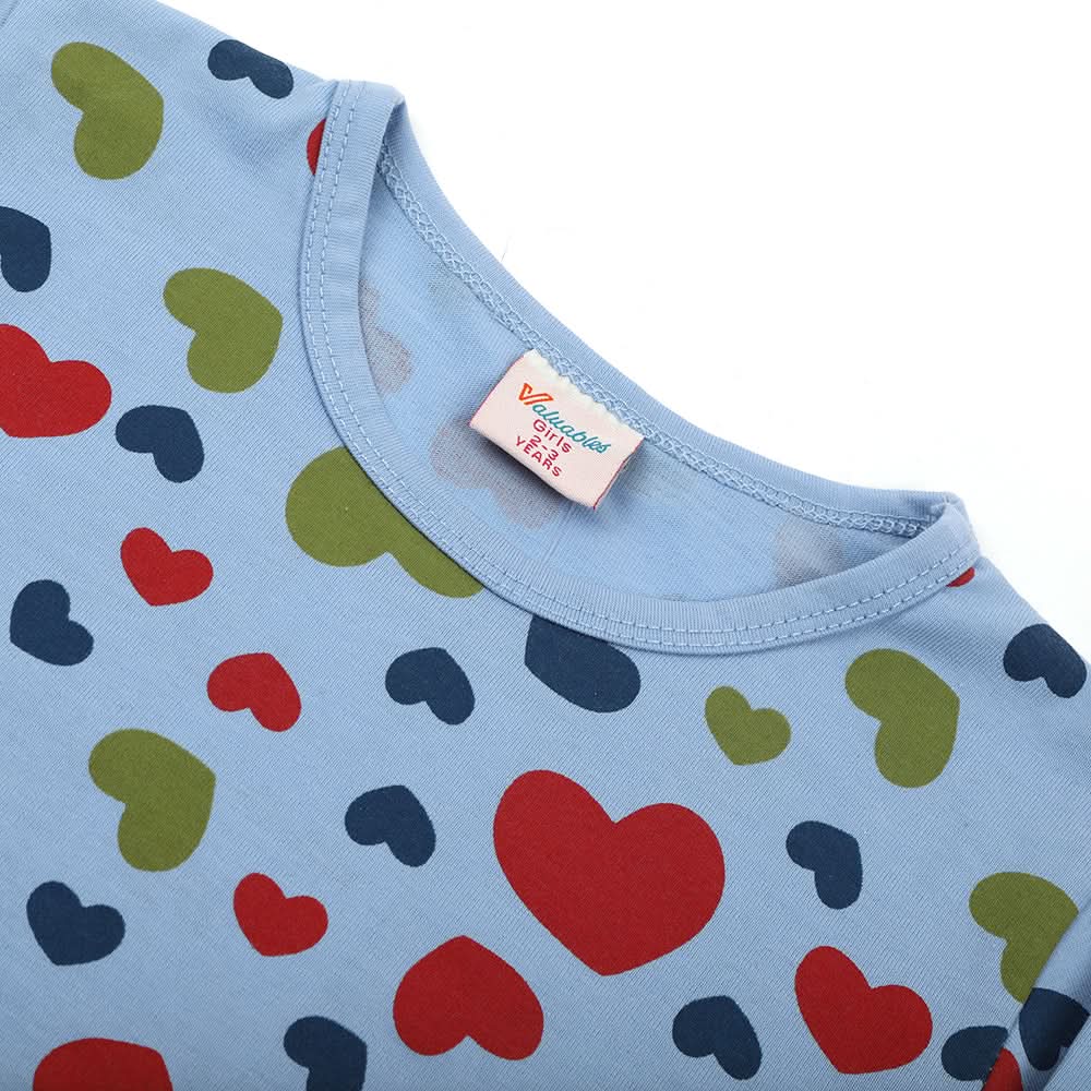 Girls Full Sleeves T-Shirt - Blue, Girls T-Shirts, Chase Value, Chase Value