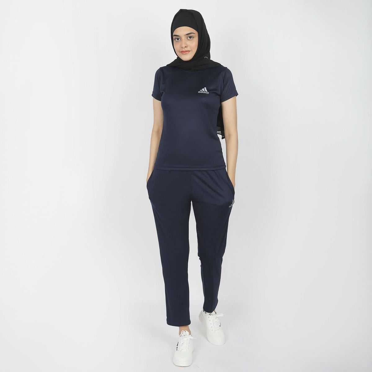 Women's Half Sleeves Track Suit - Navy Blue, Women Two Piece Outfit, Chase Value, Chase Value