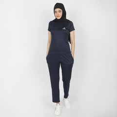 Women's Half Sleeves Track Suit - Navy Blue