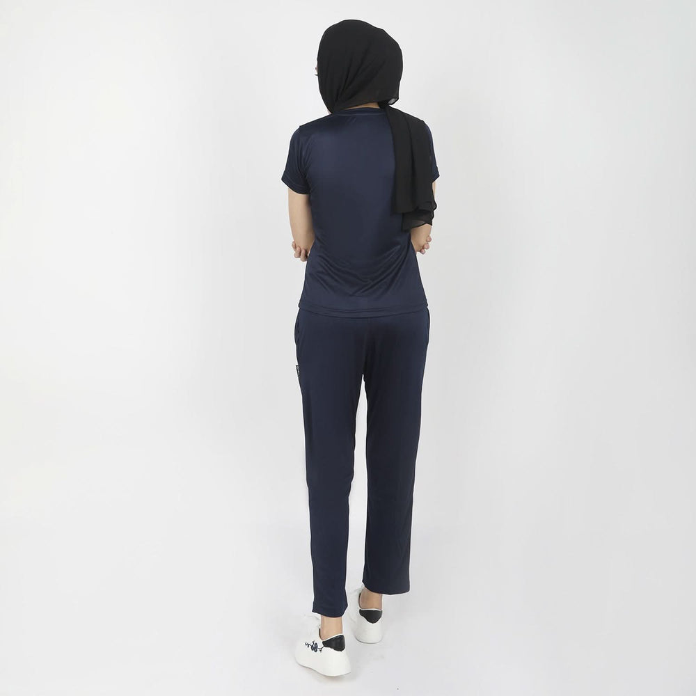 Women's Half Sleeves Track Suit - Navy Blue, Women Two Piece Outfit, Chase Value, Chase Value