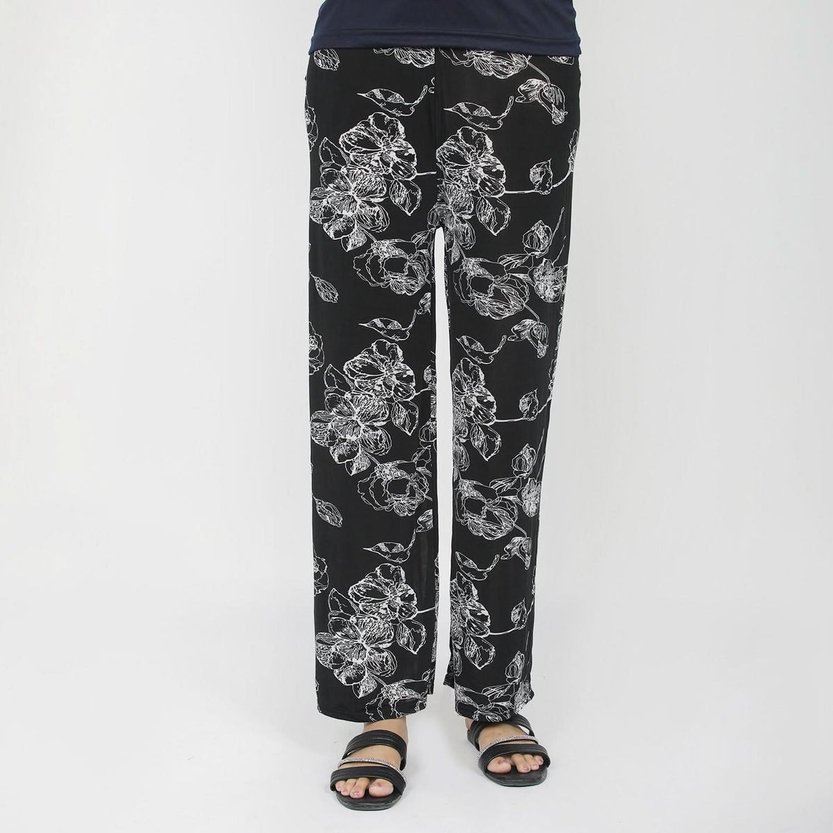 Women's Printed Trouser - Black, Women Pants & Tights, Chase Value, Chase Value
