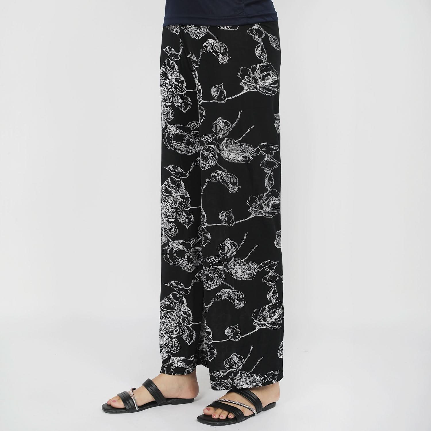 Women's Printed Trouser - Black, Women Pants & Tights, Chase Value, Chase Value