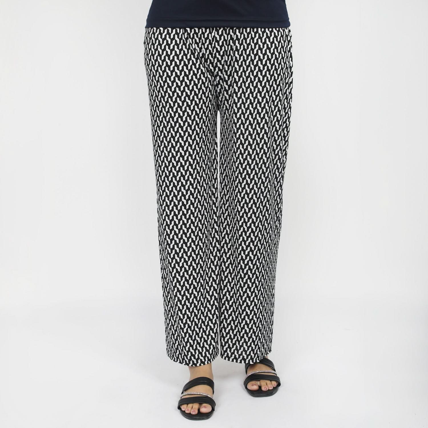 Women's Printed Trouser - Black, Women Pants & Tights, Chase Value, Chase Value