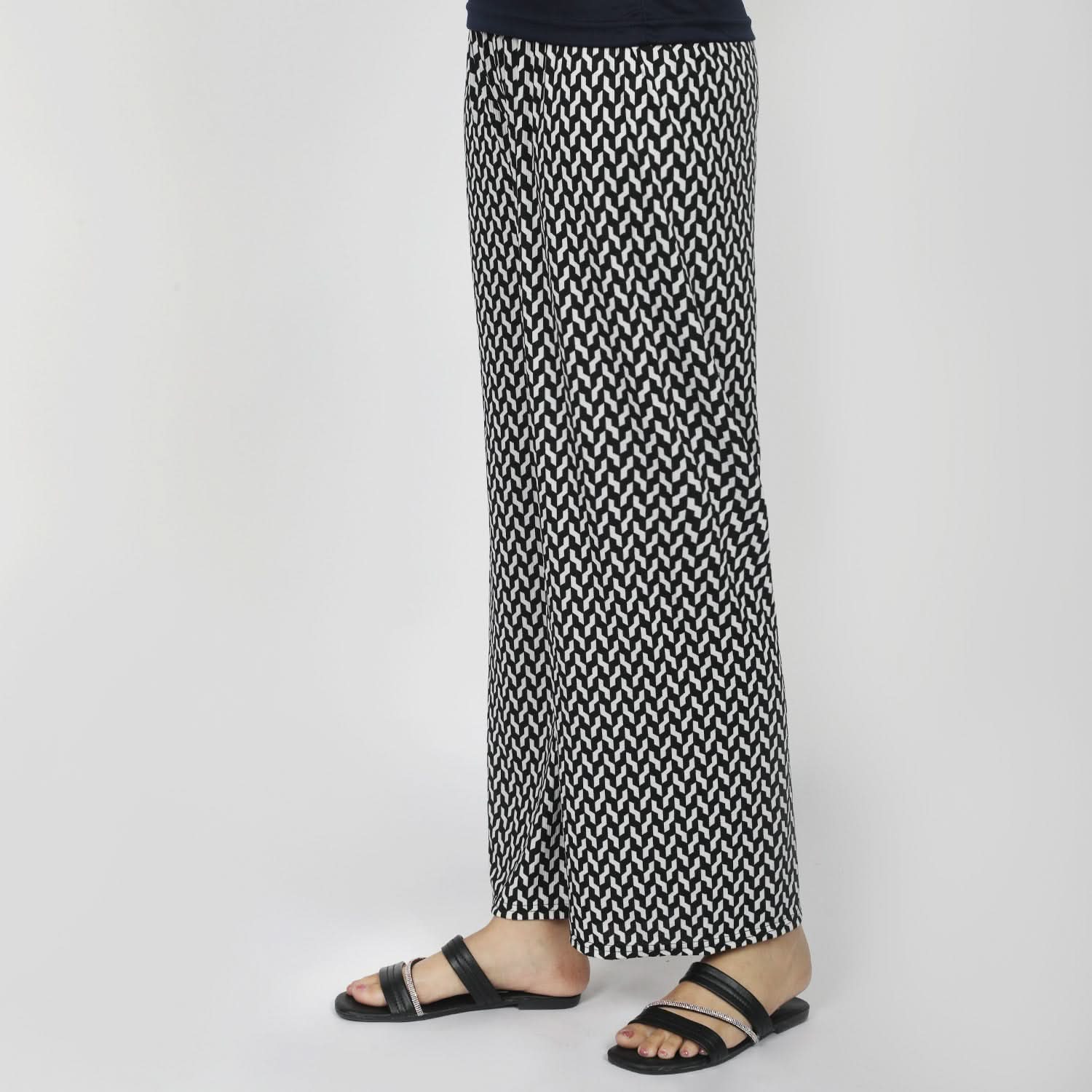 Women's Printed Trouser - Black, Women Pants & Tights, Chase Value, Chase Value