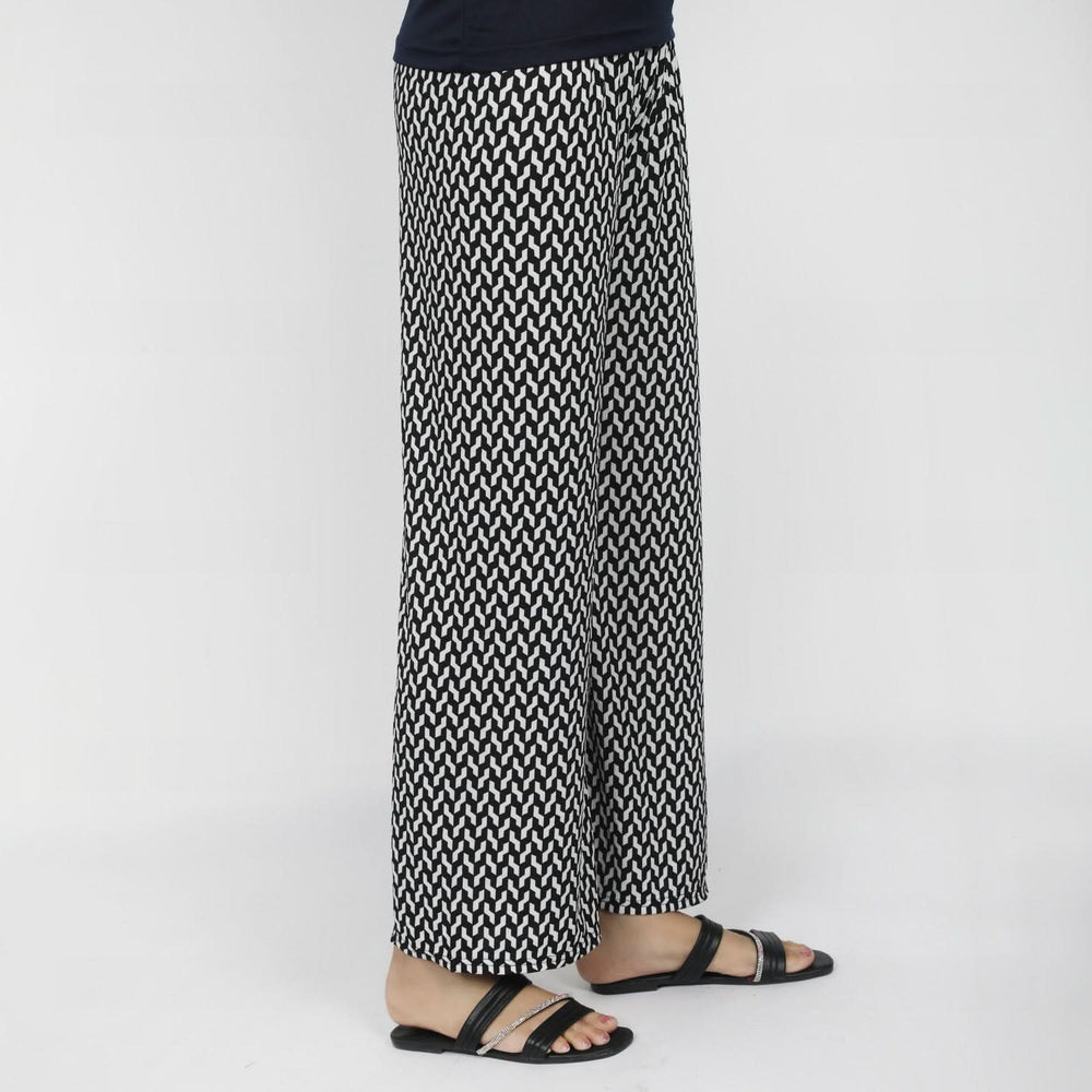 Women's Printed Trouser - Black, Women Pants & Tights, Chase Value, Chase Value