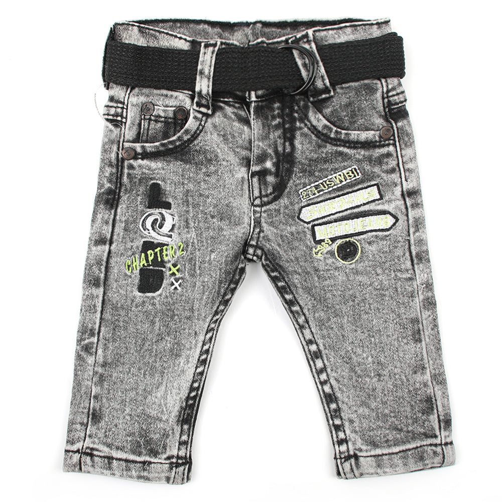 Newborn Boys Denim Pant - Grey, Newborn Boys Shorts & Pants, Chase Value, Chase Value