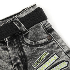 Newborn Boys Denim Pant - Grey