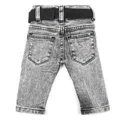 Newborn Boys Denim Pant - Grey