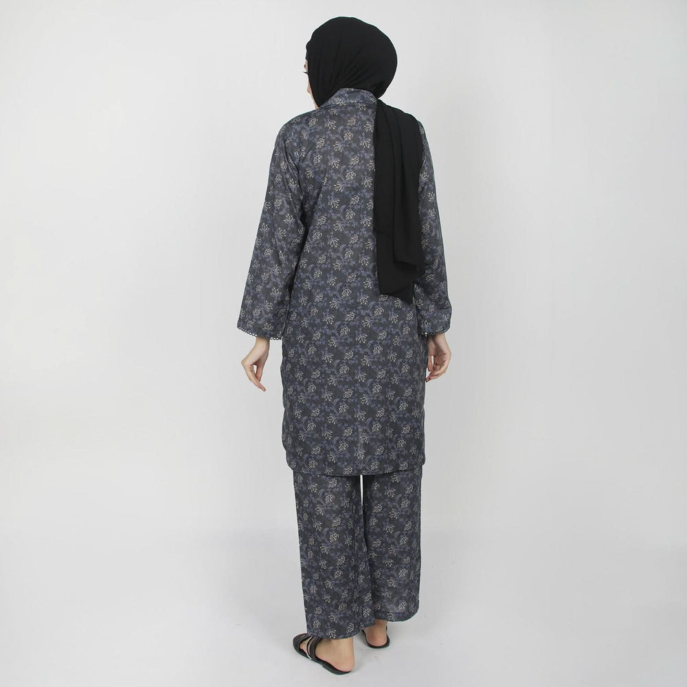 Women's Printed Co-Ord Set - Grey, Women Co-Ord Set, Chase Value, Chase Value