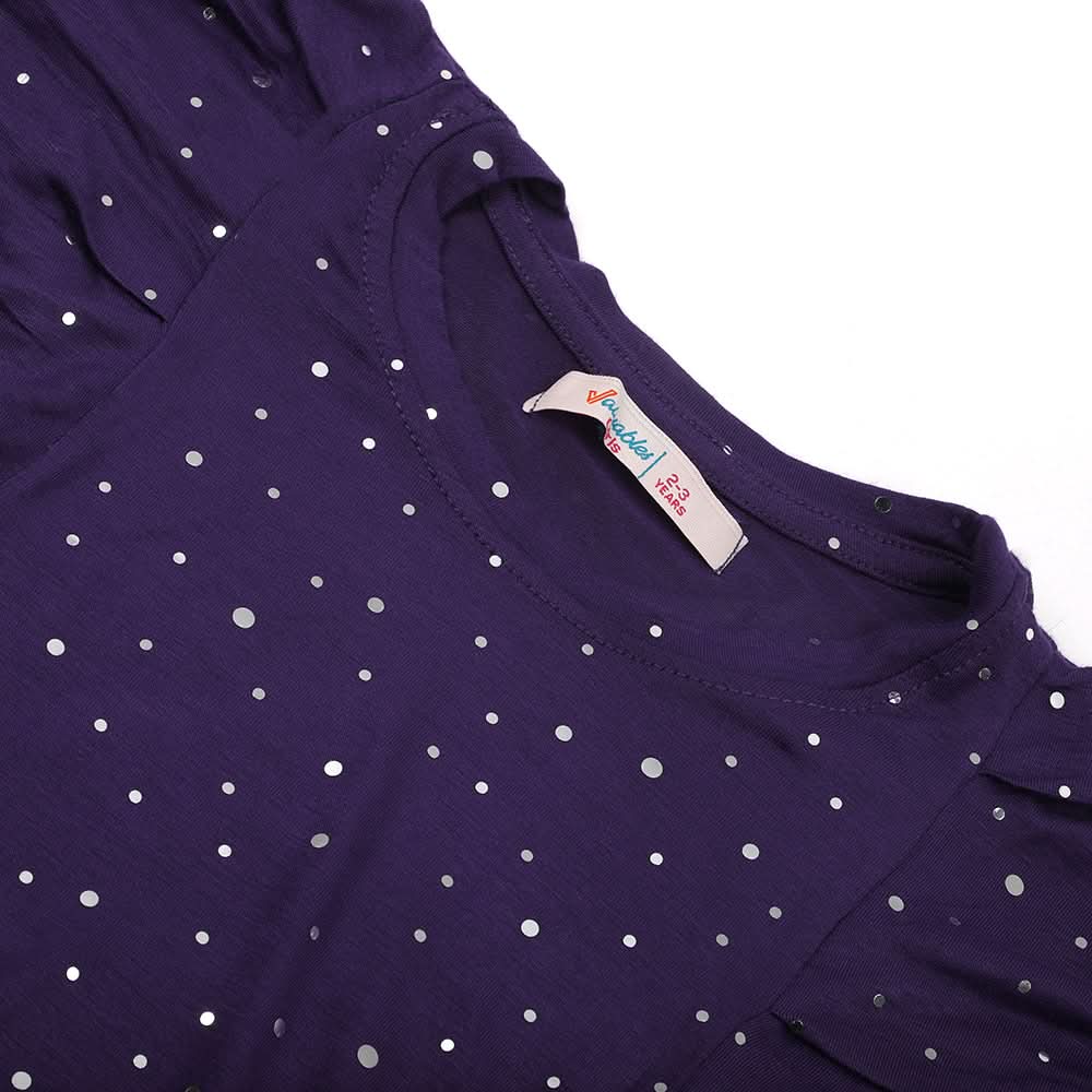 Girls Knitted Top - Purple, Girls Tops, Chase Value, Chase Value