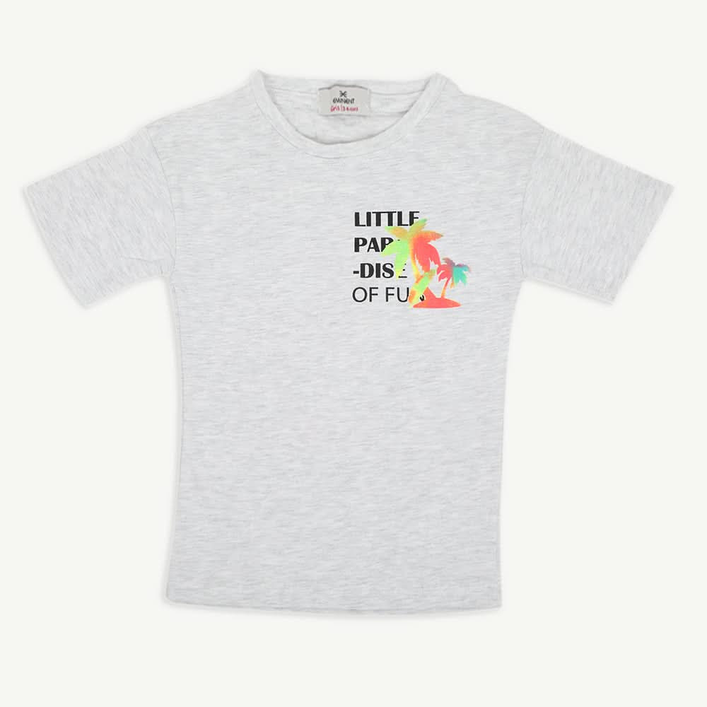 Eminent Girls Half Sleeves T-Shirt - White, Girls T-Shirts, Eminent, Chase Value