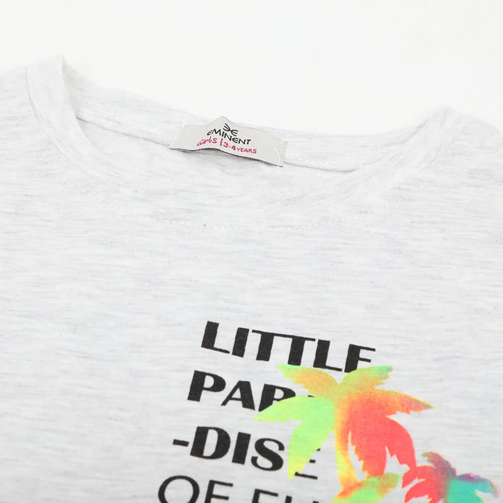 Eminent Girls Half Sleeves T-Shirt - White, Girls T-Shirts, Eminent, Chase Value