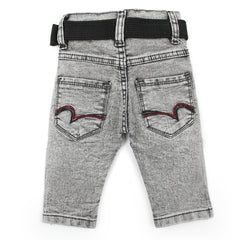 Newborn Boys Denim Pant - Light Grey