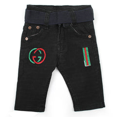 Newborn Boys Denim Pant - Black