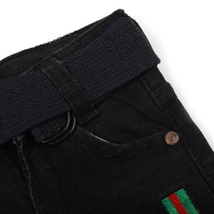 Newborn Boys Denim Pant - Black