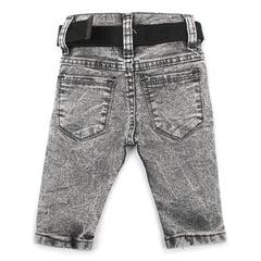 Newborn Boys Denim Pant - Grey