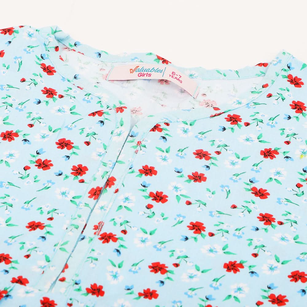 Girls T-Shirt - Sky Blue, Girls T-Shirts, Chase Value, Chase Value