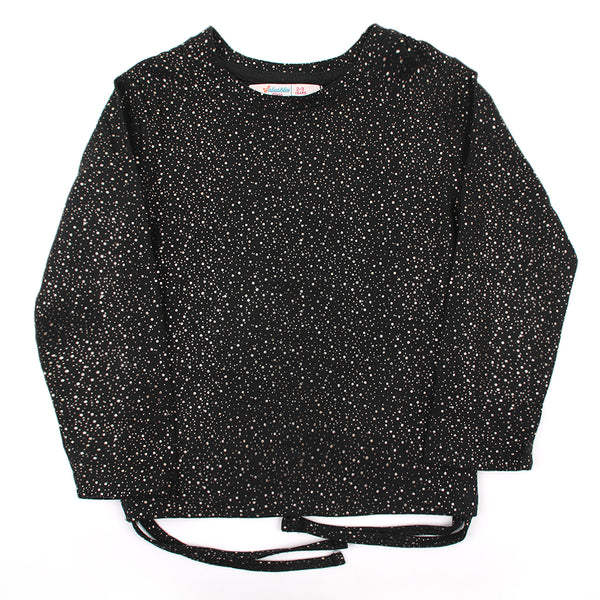 Girls Knitted Top - Black