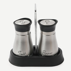 Salt & Pepper Steeliness Steel With Stand 2Pcs - Silver