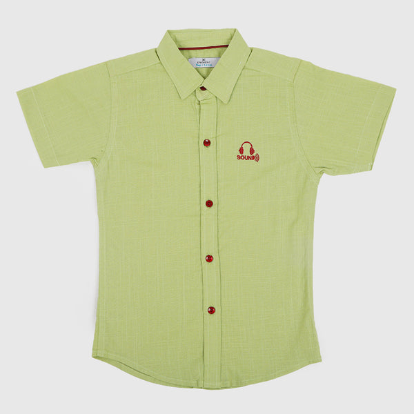 Eminent Boys Casual Half Sleeves Shirt - Light Olive Green