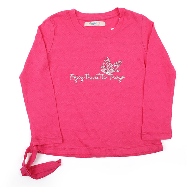 Girls Knitted Top - Pink