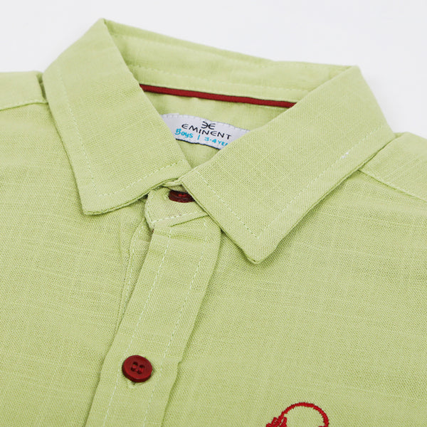 Eminent Boys Casual Half Sleeves Shirt - Light Olive Green