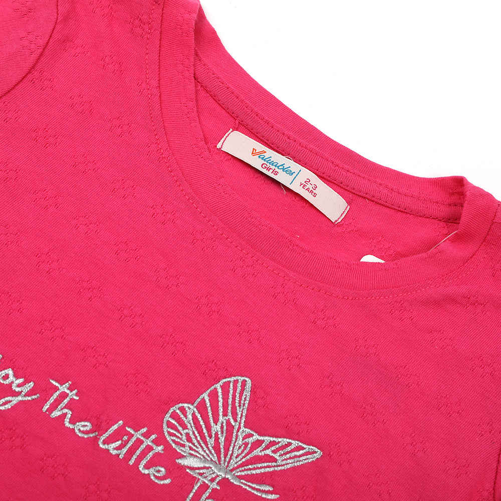 Girls Knitted Top - Pink, Girls Tops, Chase Value, Chase Value