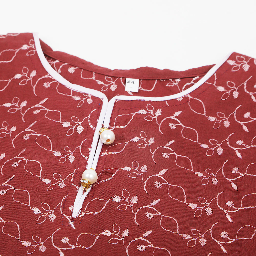 Girls Kurti Fancy - Maroon, Girls Kurti, Chase Value, Chase Value