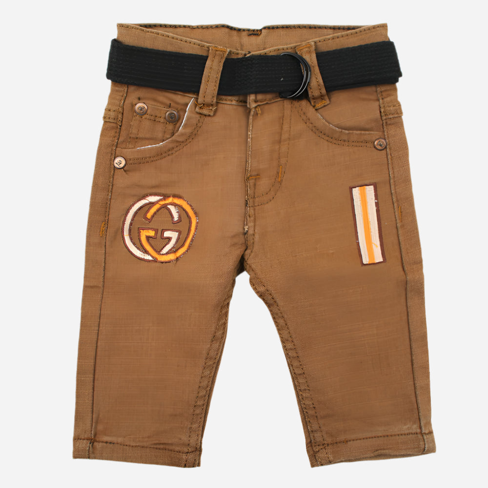 Newborn Boys Denim Pant - Brown, Newborn Boys Shorts & Pants, Chase Value, Chase Value