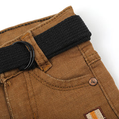 Newborn Boys Denim Pant - Brown