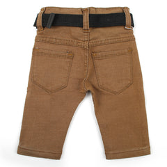 Newborn Boys Denim Pant - Brown